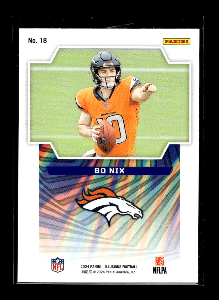 2024 Panini Illusions Game Magicians #18 Bo Nix (Denver Broncos)