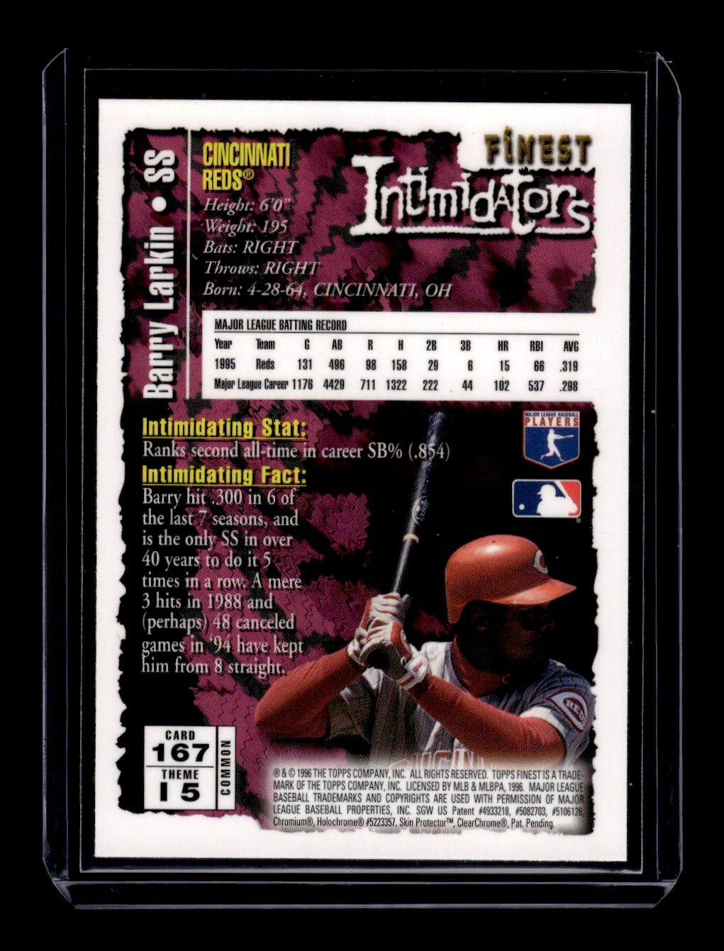 1996 Finest #B167 Barry Larkin (Cincinnati Reds)