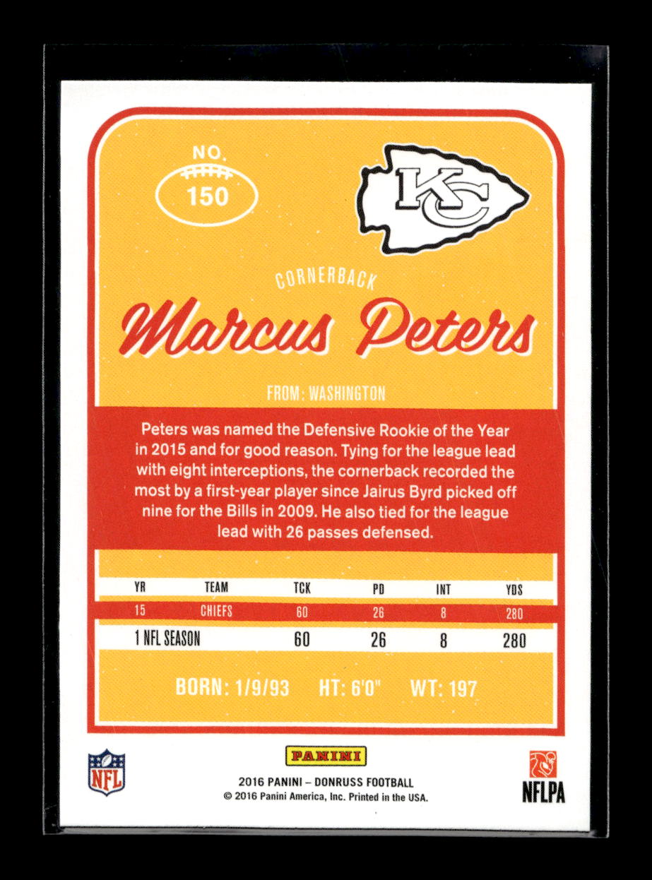 2016 Donruss #150 Marcus Peters (Kansas City Chiefs)