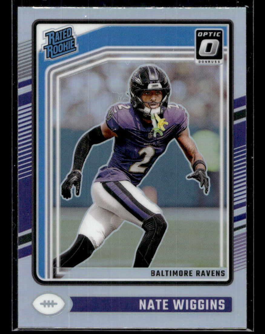 2024 Donruss Optic Holo #281 Nate Wiggins Rated Rookie (Baltimore Ravens)