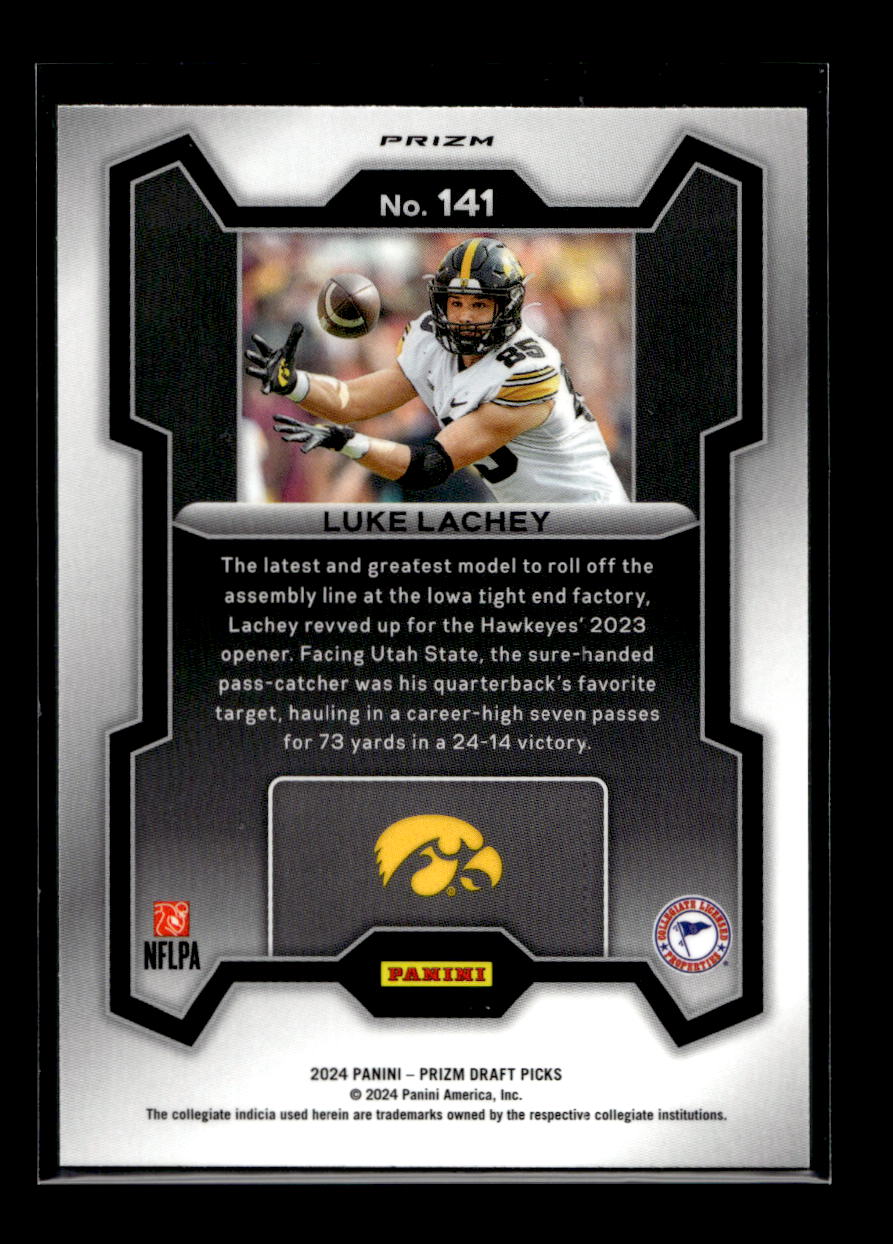 2024 Panini Prizm Draft Picks Prizms Red Ice Rookie #141 Luke Lachey