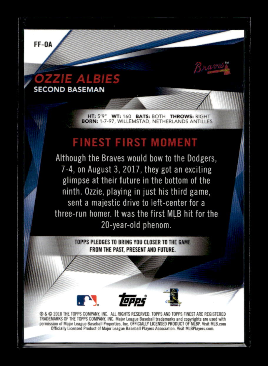 2018 Finest Firsts #FFOA Ozzie Albies (Atlanta Braves)