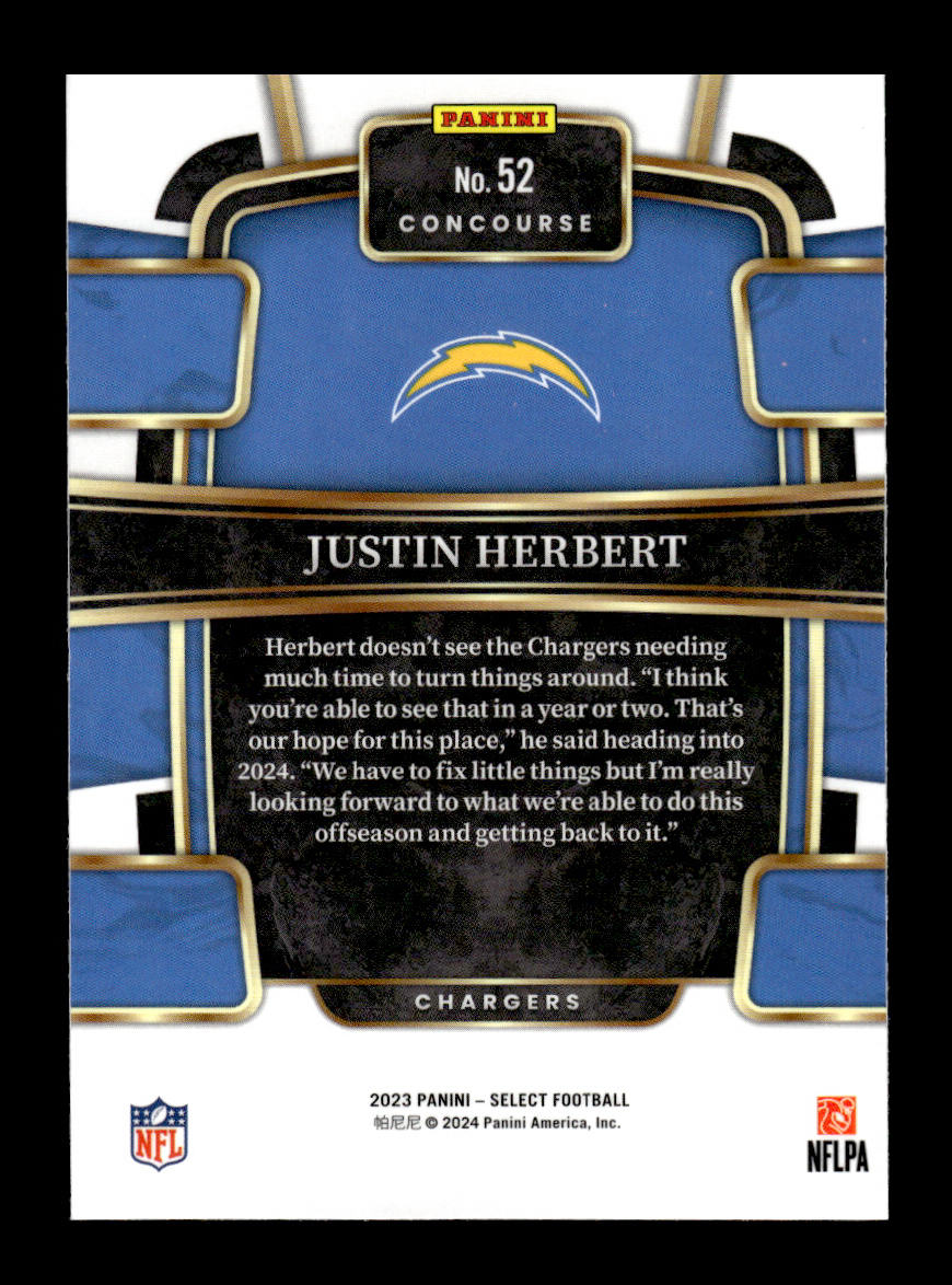 2023 Select #52 Justin Herbert (Los Angeles Chargers)