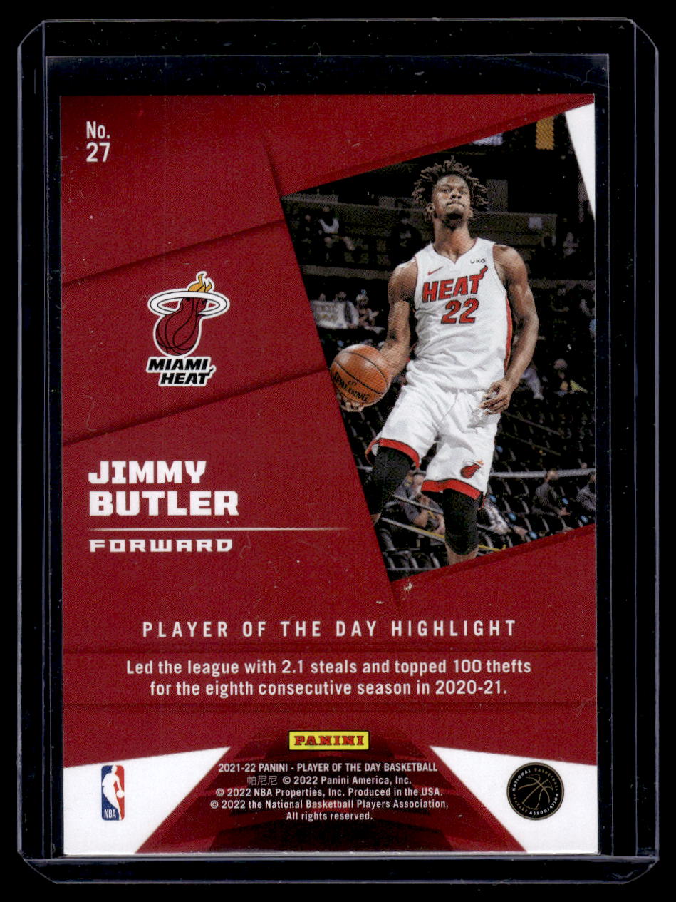 2021-22 Panini NBA Player of the Day #27 JImmy Butler (Miami Heat)