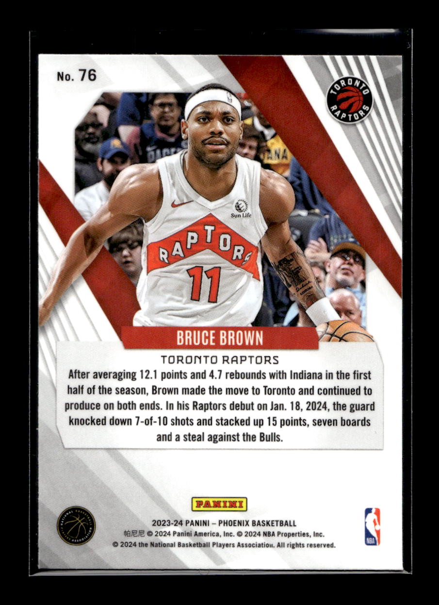 2023-24 Panini Phoenix #76 Bruce Brown (Toronto Raptors)