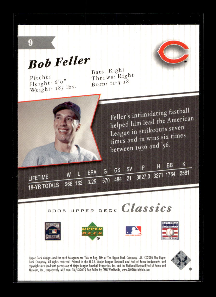 2005 Upper Deck Classics #9 Bob Feller (Cleveland Indians)