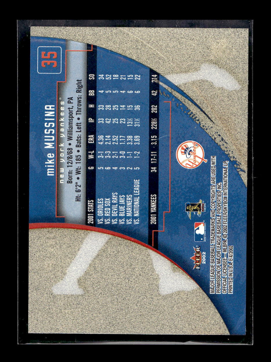 2002 E-X #35 Mike Mussina (New York Yankees)