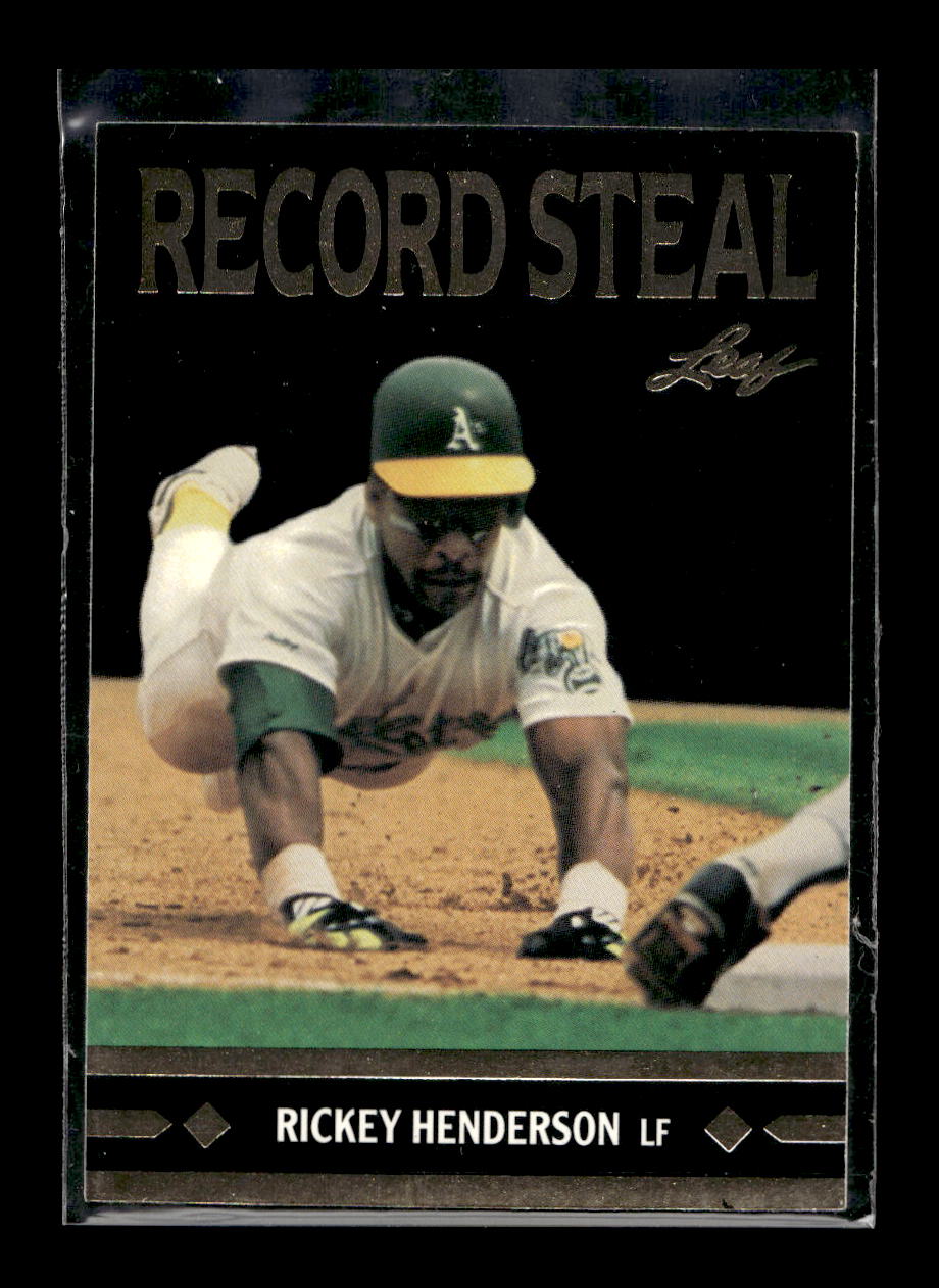 1991 Leaf Gold Rookies #BC26 Rickey Henderson (Oakland Athletics)