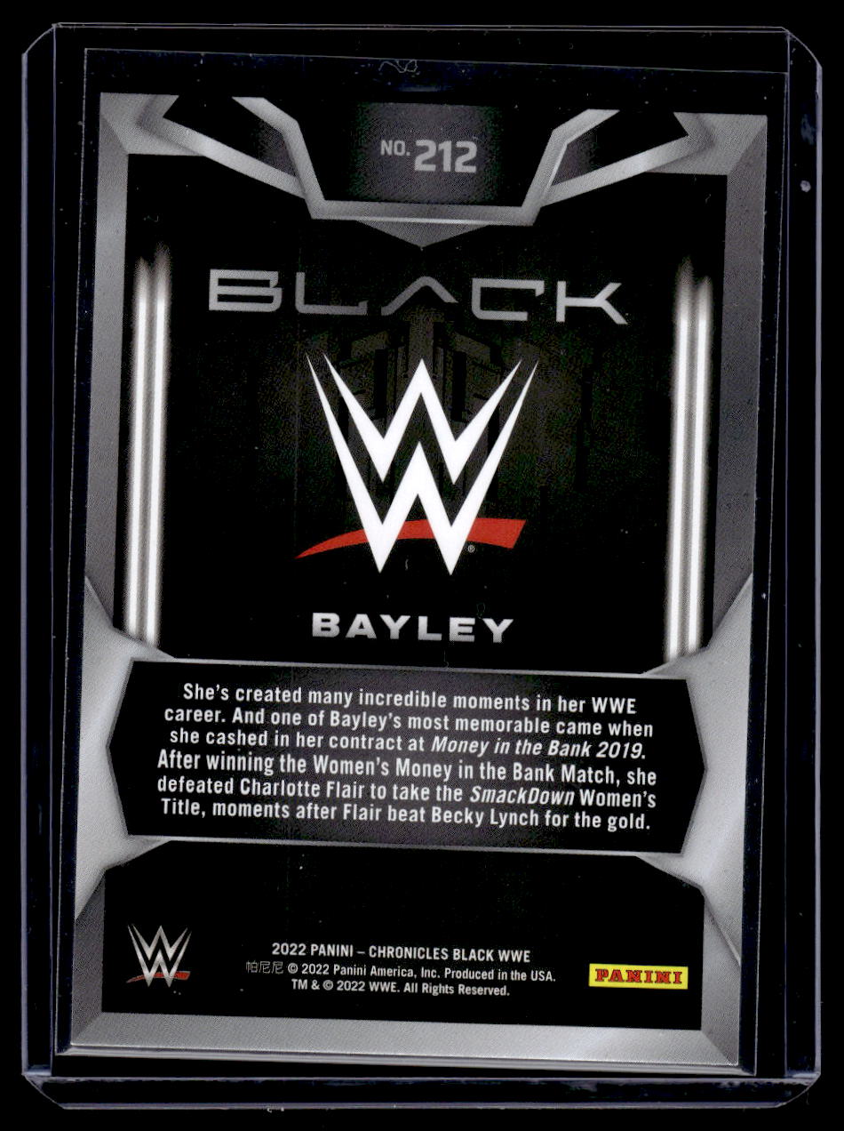 2022 WWE Panini Chronicles Black Bayley #212