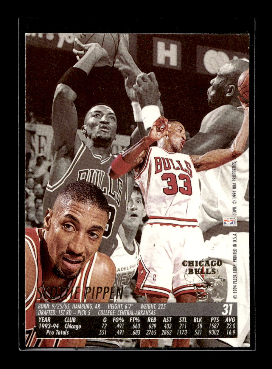 1994-95 Ultra #31 Scottie Pippen (Chicago Bulls)