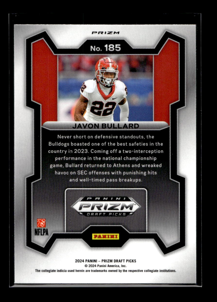 2024 Panini Prizm Draft Picks Prizms Red Ice Rookie #185 Javon Bullard