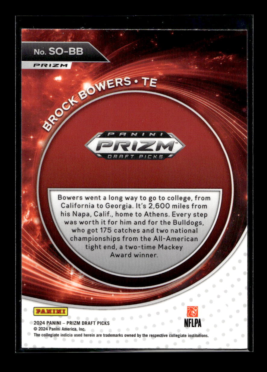 2024 Panini Prizm Draft Picks Student Orientation Red Ice #9 Brock Bowers (Raiders)