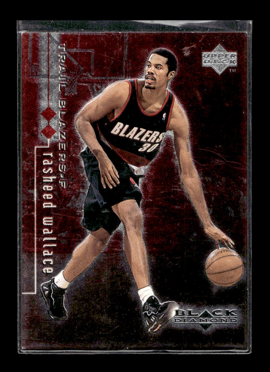 1998-99 Black Diamond Double Diamond #72 Rasheed Wallace #'d /3000 (Portland Trail Blazers)