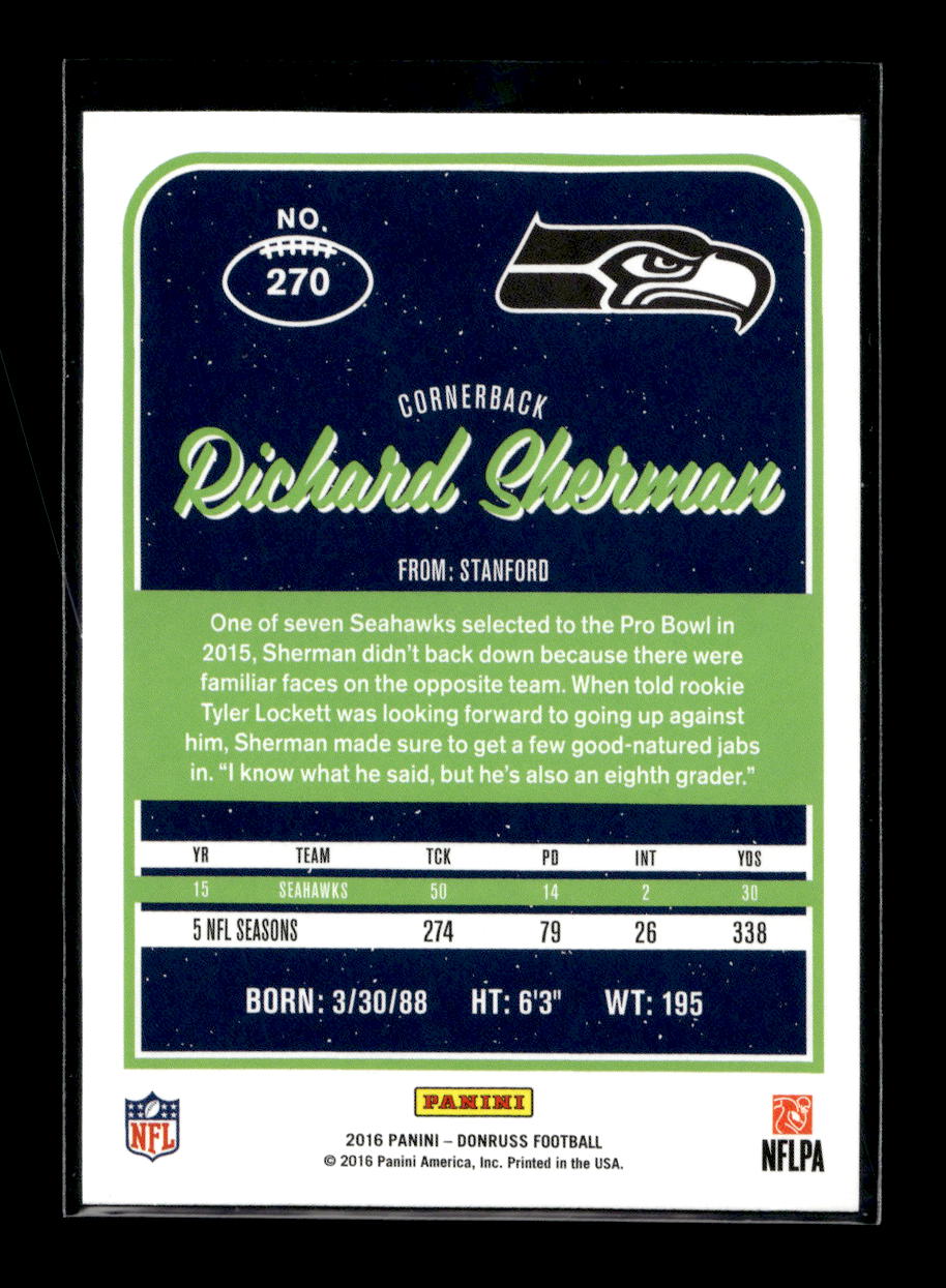 2016 Donruss #270 Richard Sherman (Seattle Seahawks)