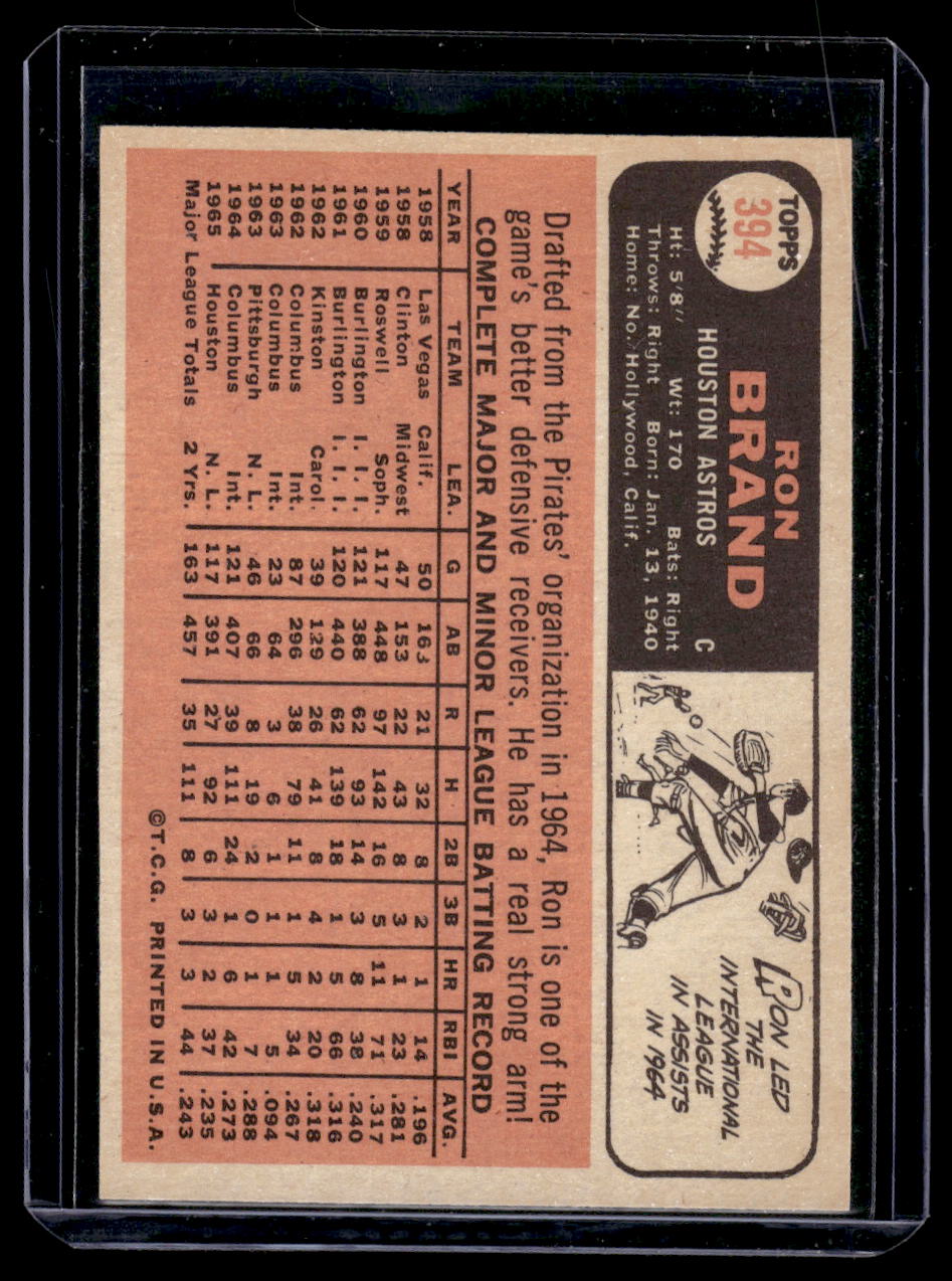 1966 Topps #394 Ron Brand (Houston Astros)