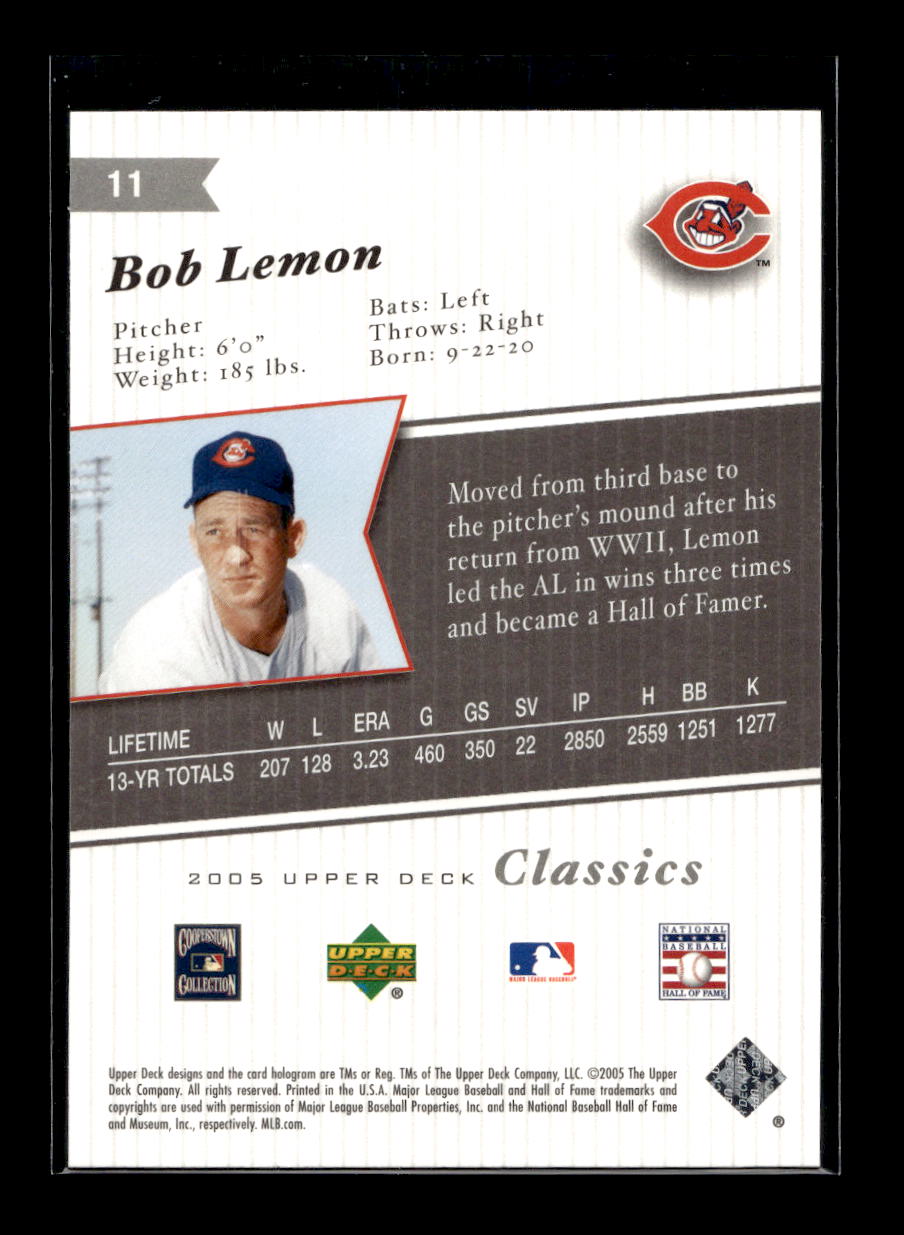2005 Upper Deck Classics #11 Bob Lemon (Cleveland Indians)