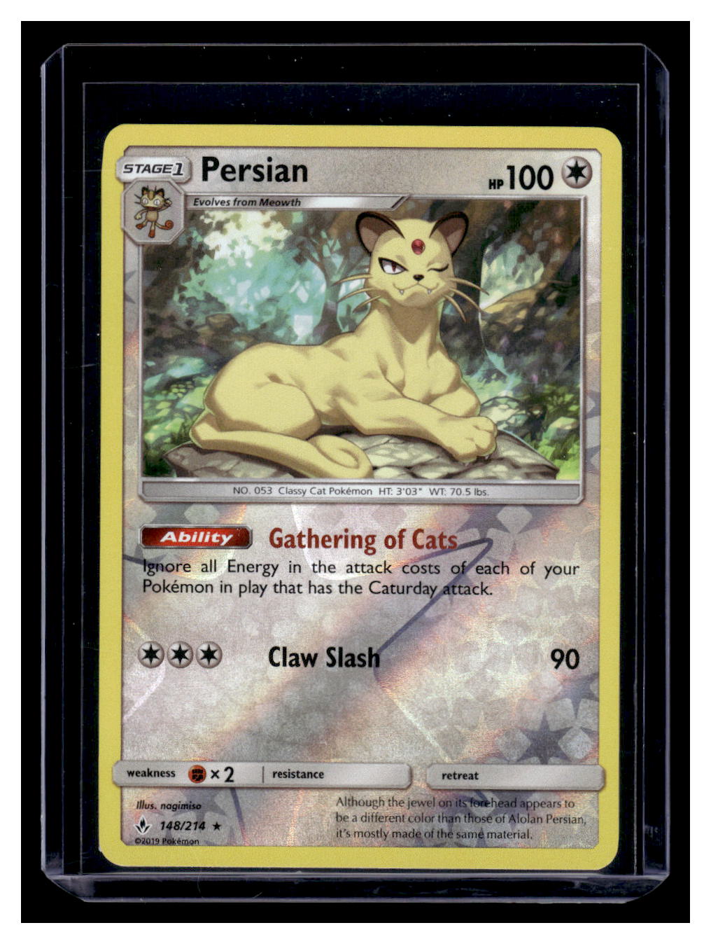 2019 Pokemon Unbroken Bonds Reverse Holo Persian #148 Sportscard Superstore 2019 Pokemon Unbroken Bonds Reverse Holo Persian #148 Sportscard Superstore
