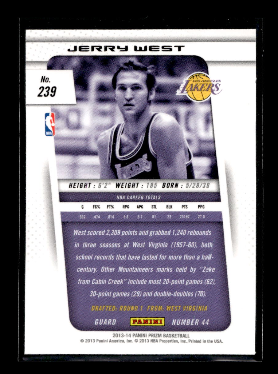 2013-14 Panini Prizm #239 Jerry West (Los Angeles Lakers)