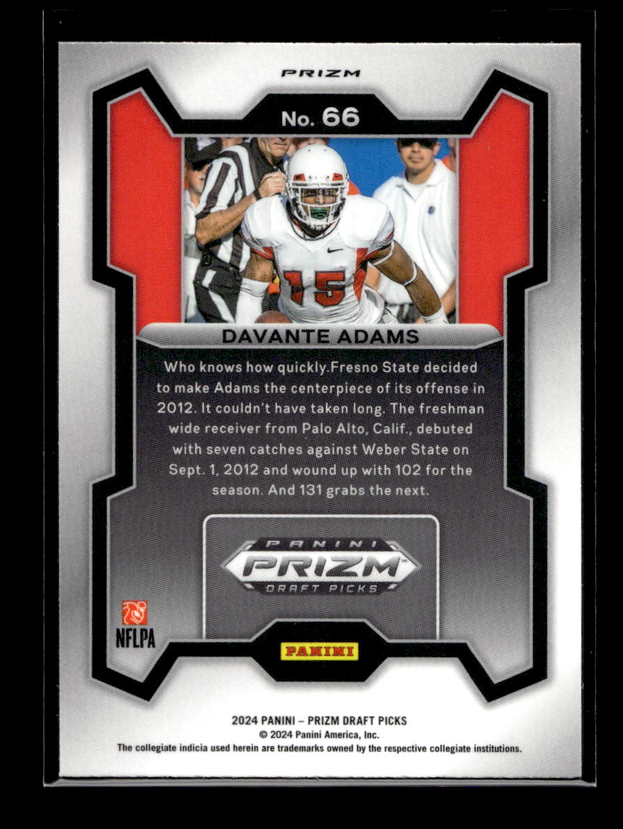 2024 Panini Prizm Draft Picks Prizms Red Ice #66 Davante Adams
