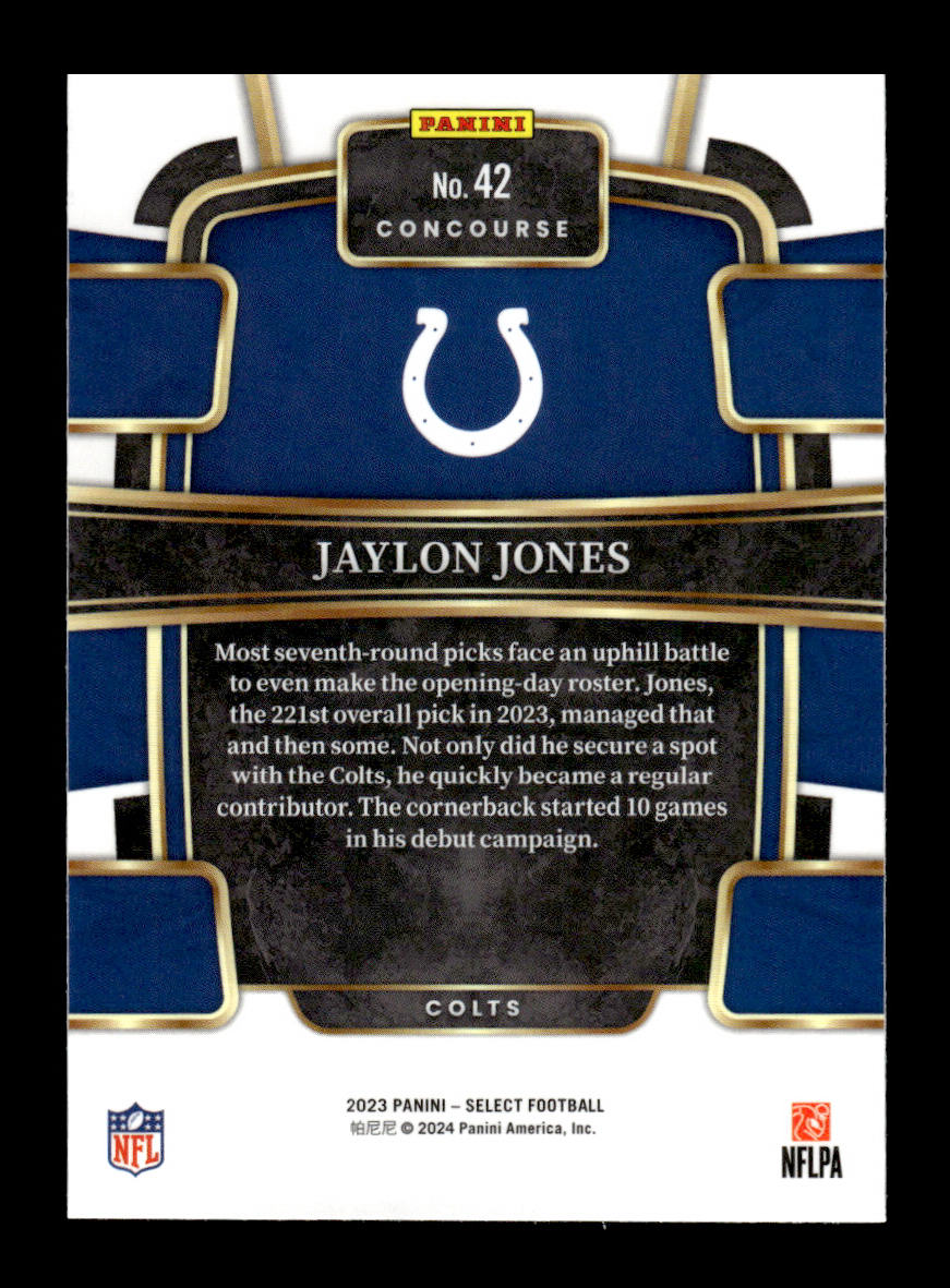 2023 Select #42 Jaylon Jones Rookie (Indianapolis Colts)