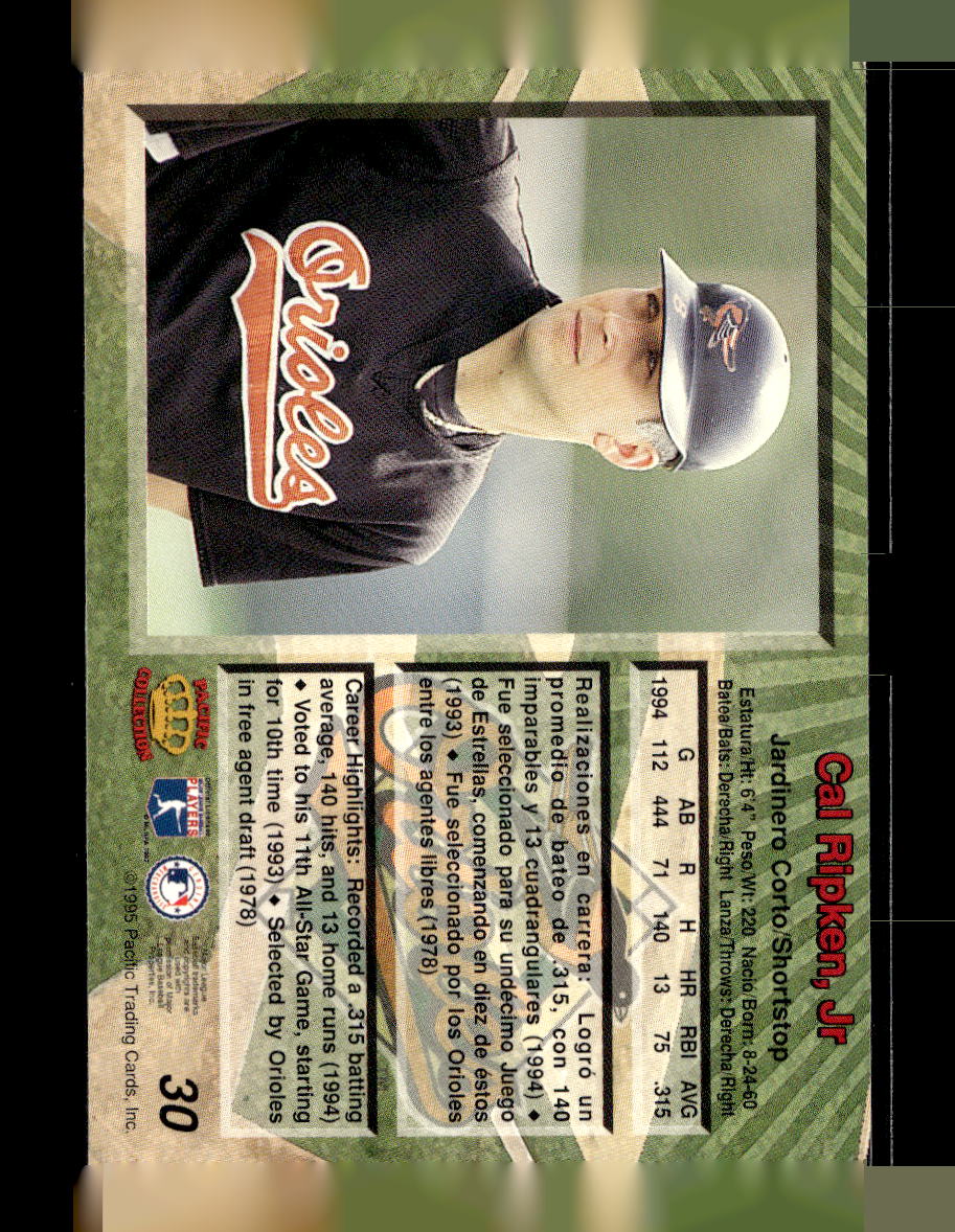 1995 Pacific #30 Cal Ripken (Baltimore Orioles)
