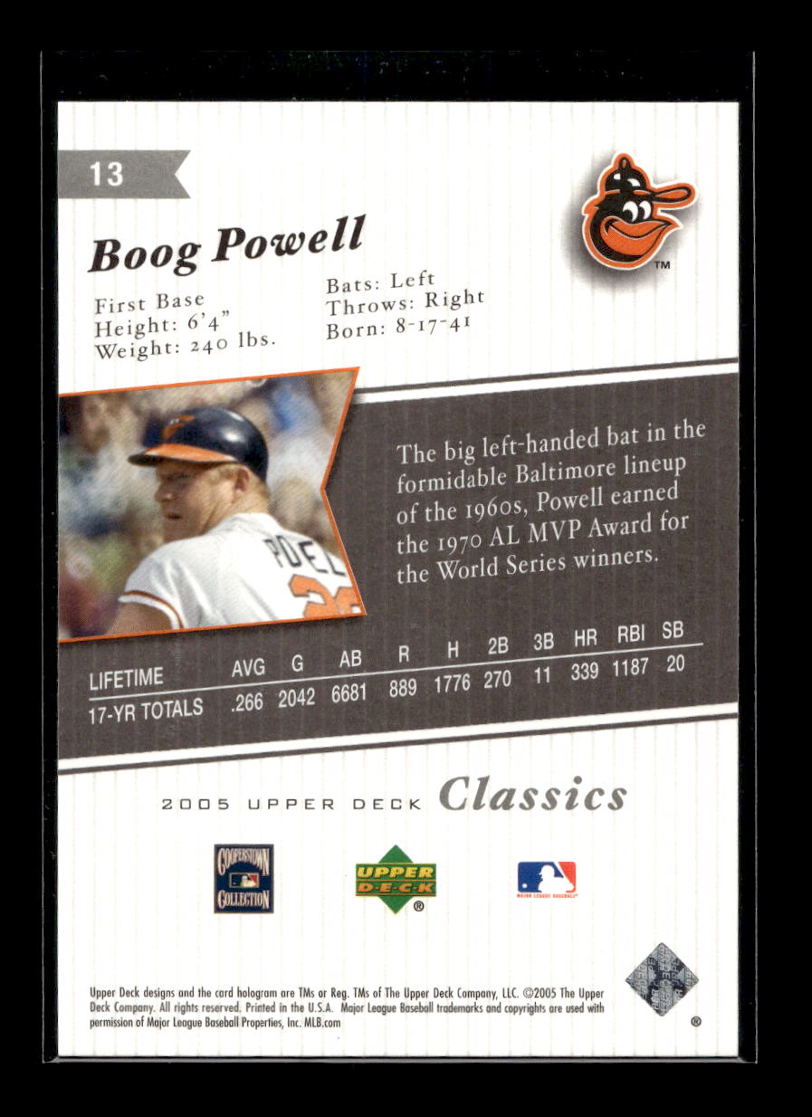 2005 Upper Deck Classics #13 Boog Powell (Baltimore Orioles)