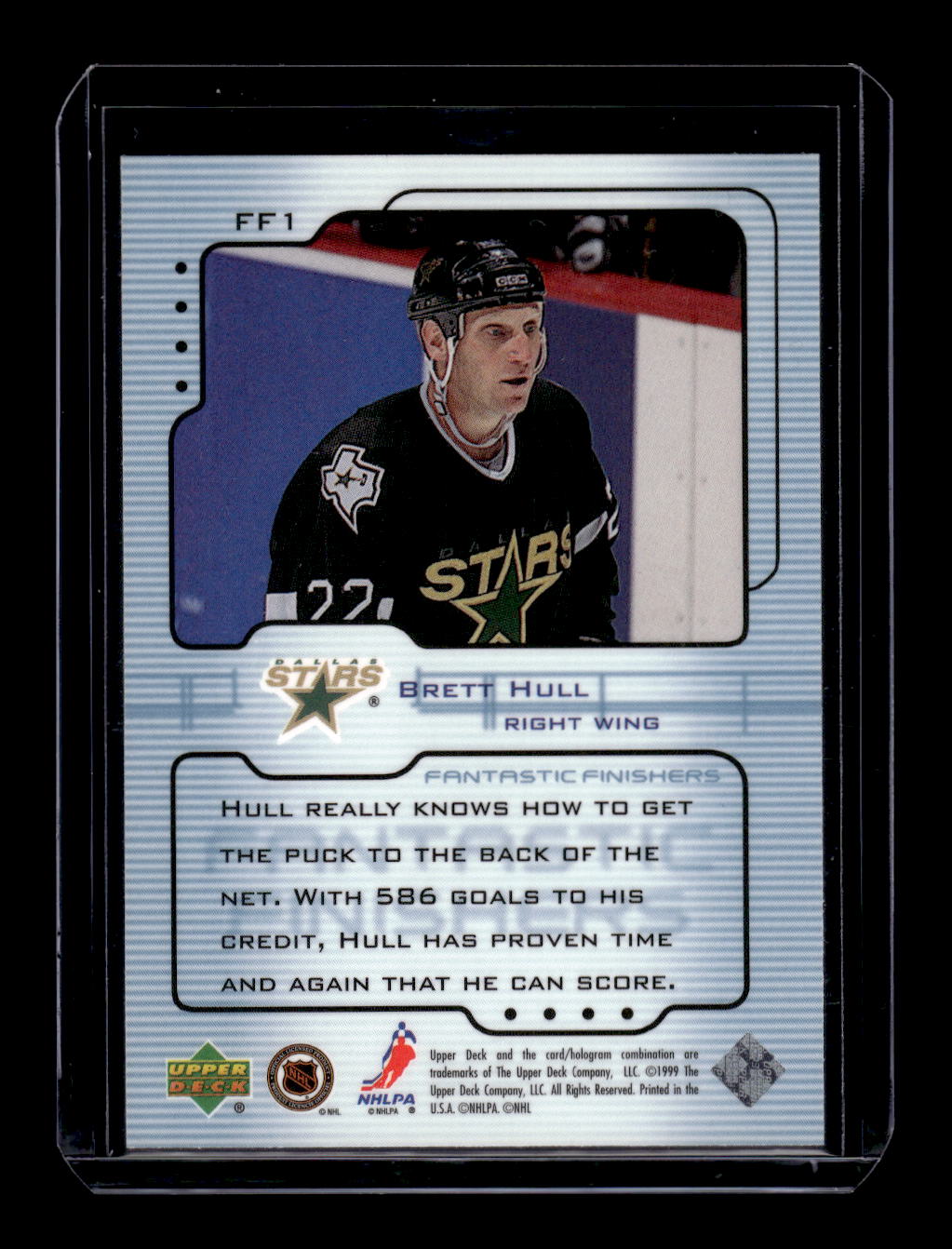 1999-00 Upper Deck Fantastic Finishers #FF1 Brett Hull (Dallas Stars)