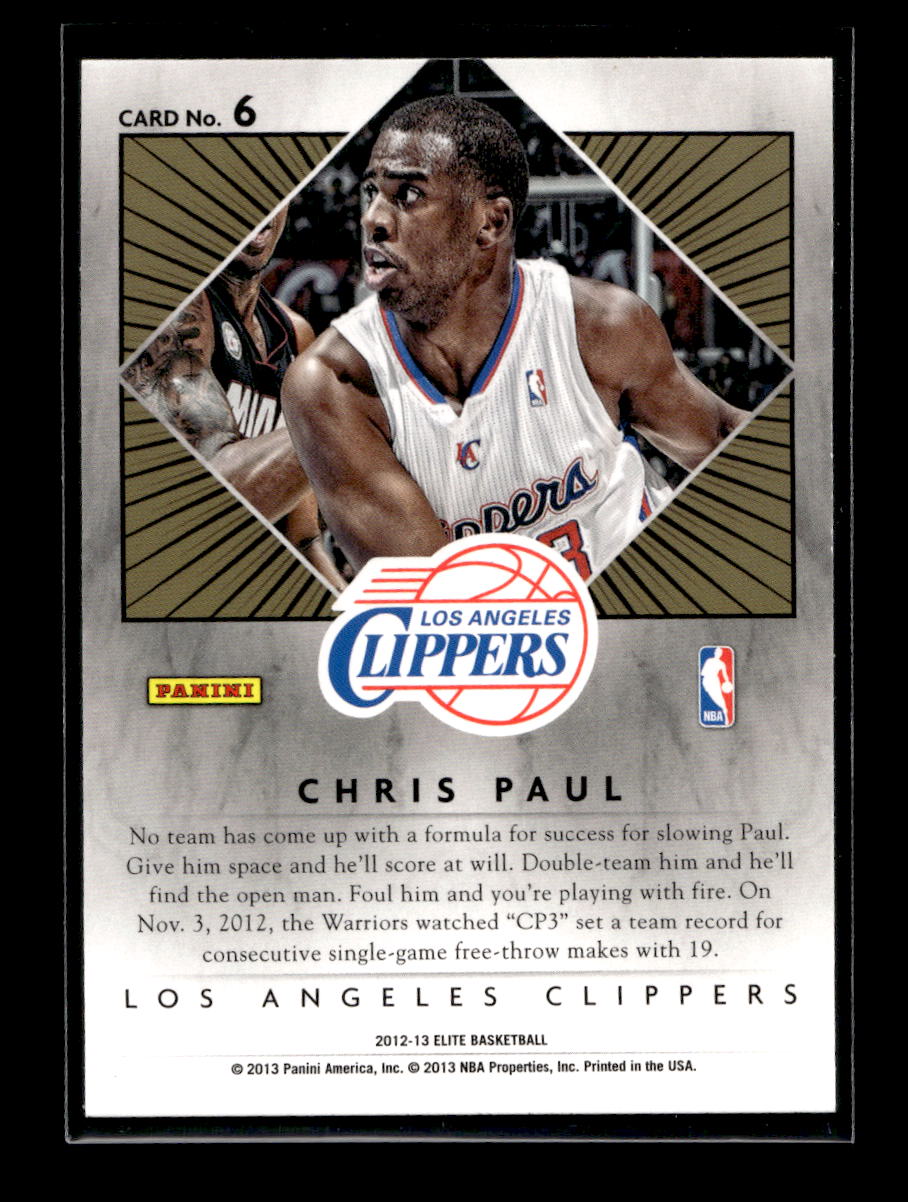 2012-13 Elite Series Inserts #6 Chris Paul (Los Angeles Clippers)