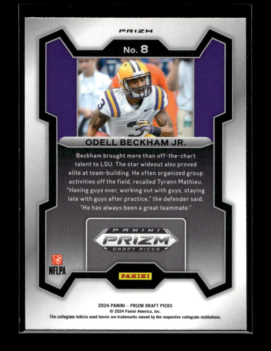 2024 Panini Prizm Draft Picks Prizms Red Ice #8 Odell Beckham Jr.