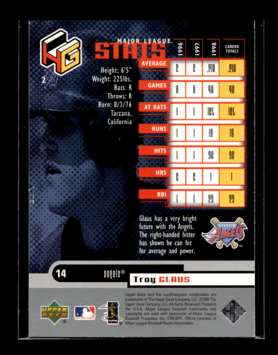 1999 Upper Deck HoloGrFX #2 Troy Glaus (Anaheim Angels)
