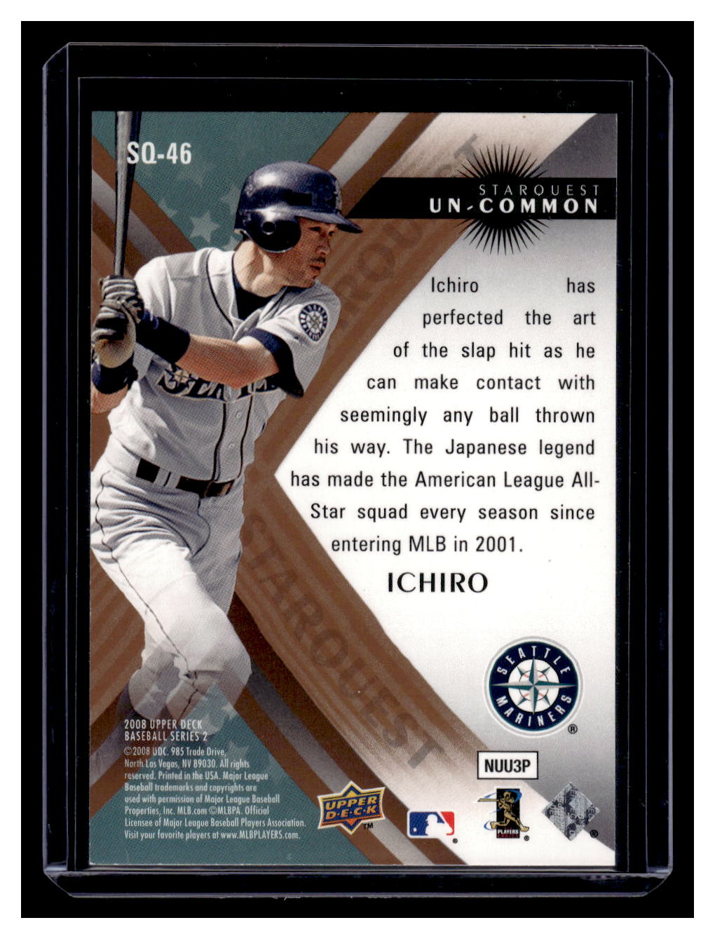2008 Upper Deck StarQuest #SQ-46 Ichiro Suzuki (Seattle Mariners)