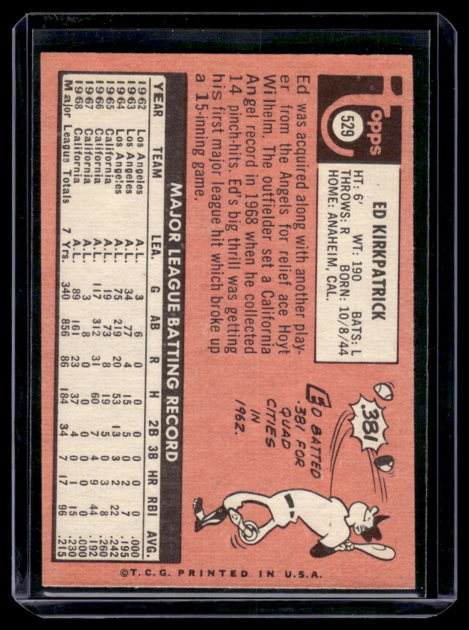 1969 Topps Ed Kirkpatrick #529 (Kansas City Royals)