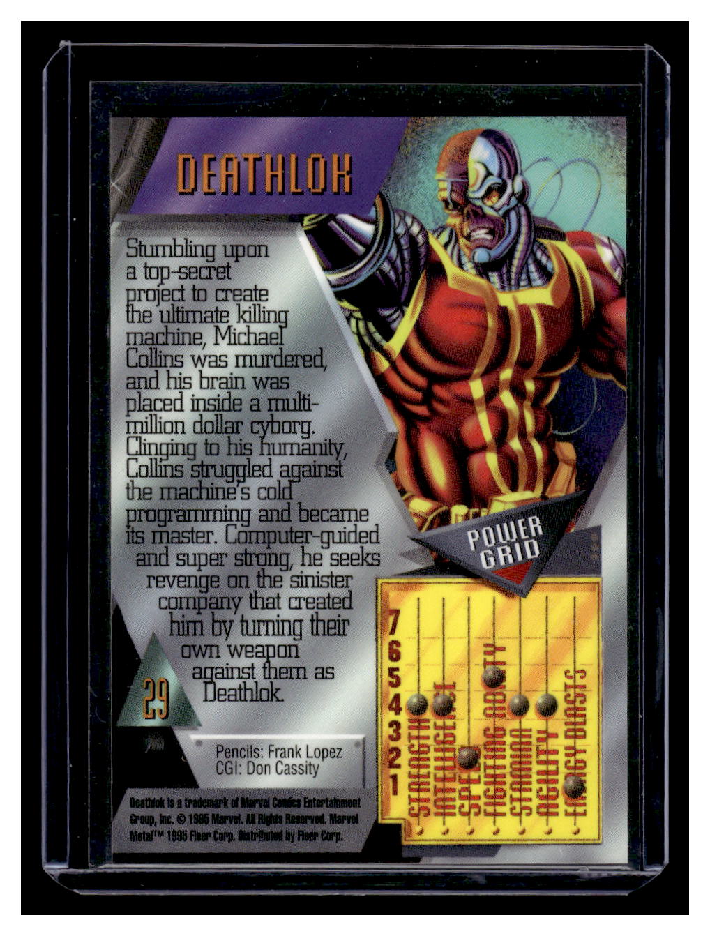 1995 Marvel Metal "Power Grid" Card #29 DEATHLOK