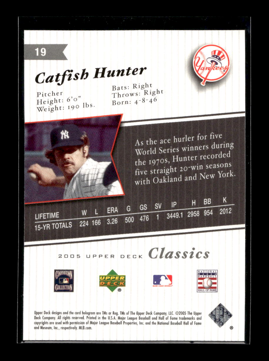 2005 Upper Deck Classics #19 Catfish Hunter (New York Yankees)