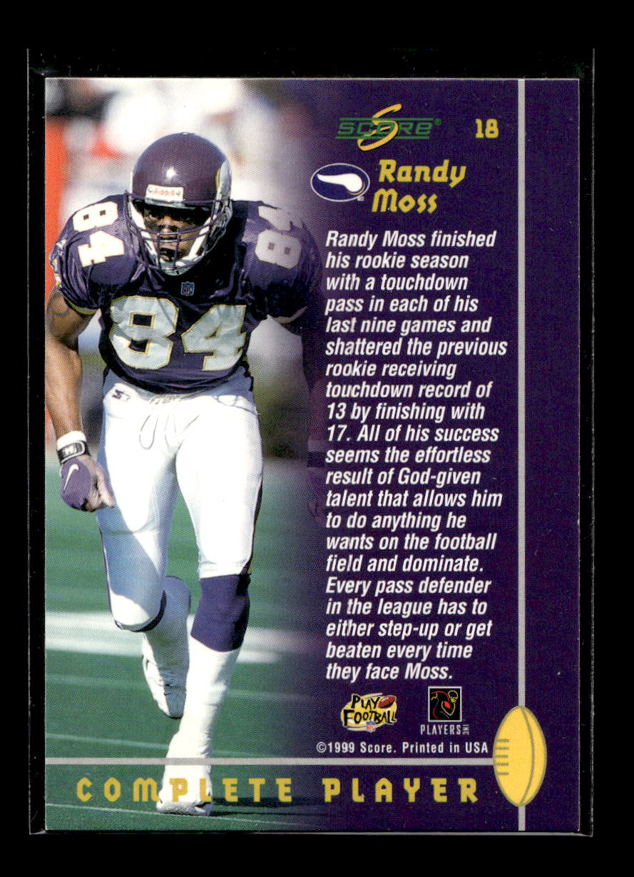 1999 Score Complete Players #18 Randy Moss (Minnesota Vikings)