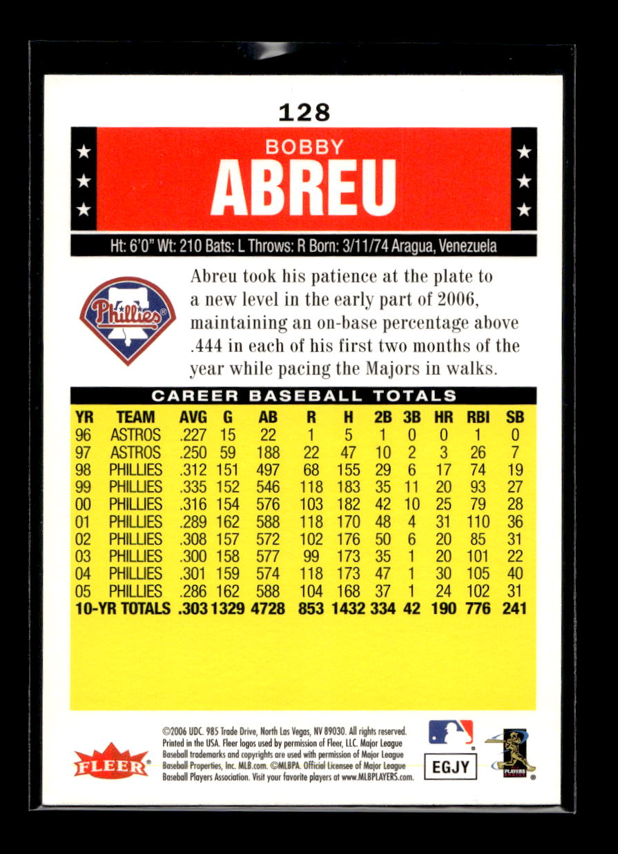 2006 Fleer Tradition #128 Bobby Abreu (Philadelphia Phillies)