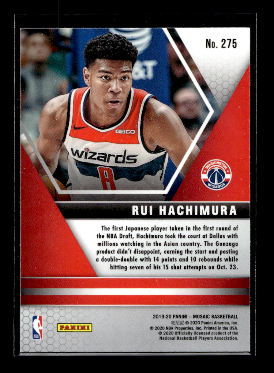2019-20 Panini Mosaic #275 Rui Hachimura (Washington Wizards)