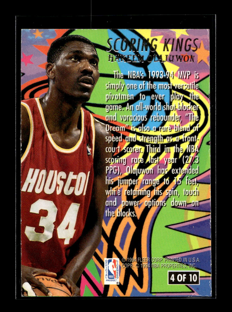 1994-95 Ultra Scoring Kings #4 Hakeem Olajuwon (Houston Rockets)