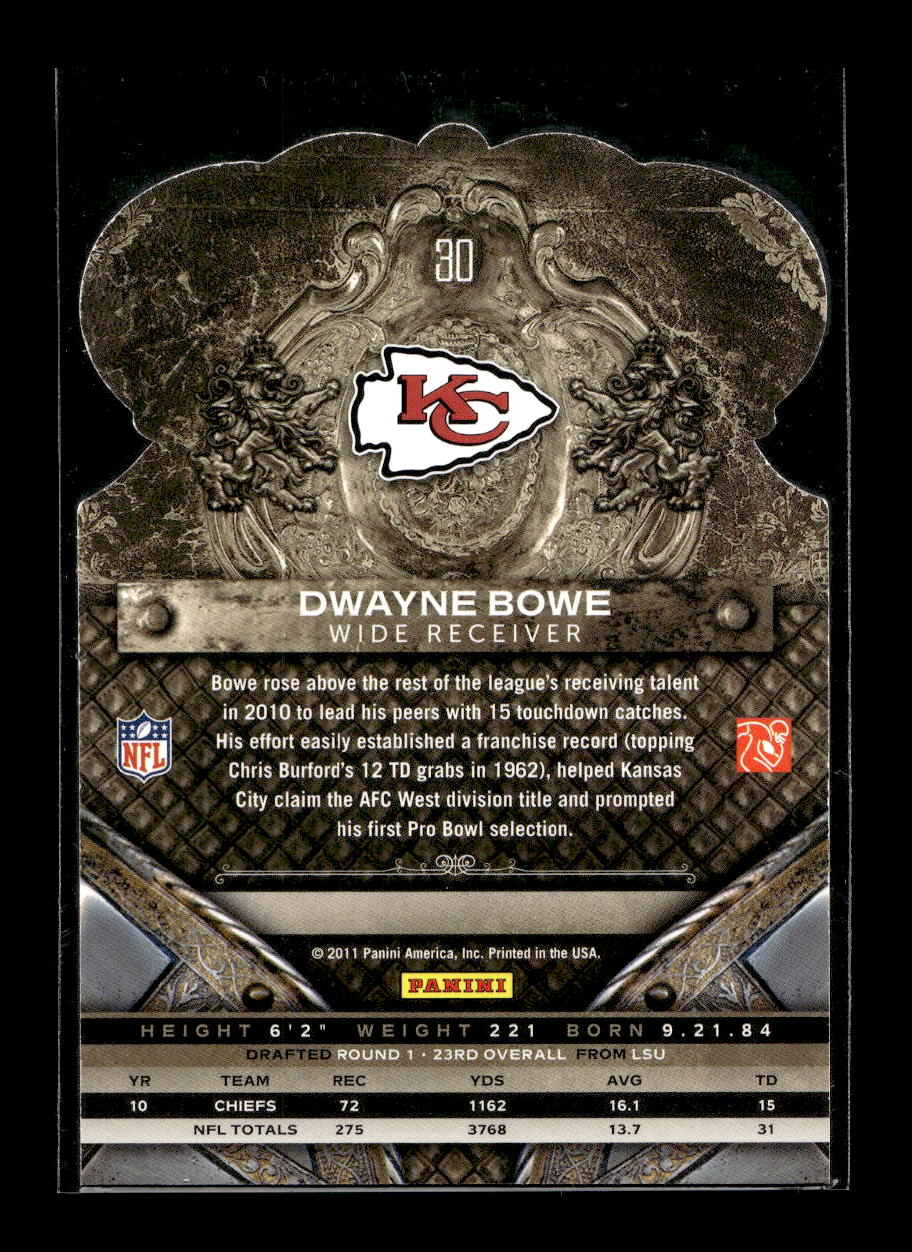 2011 Crown Royale #30 Dwayne Bowe (Kansas City Chiefs)