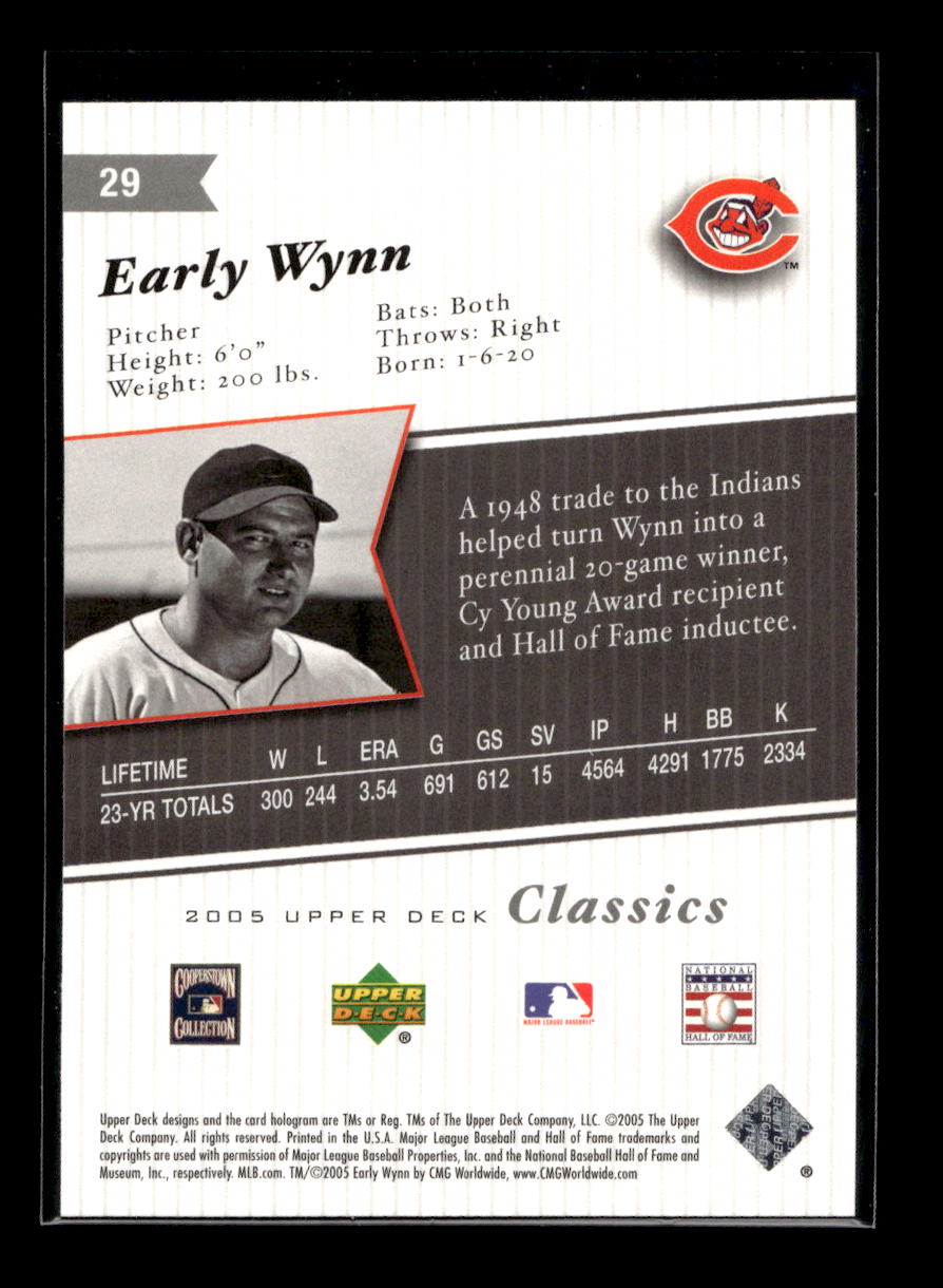 2005 Upper Deck Classics #29 Early Wynn (Cleveland Indians)