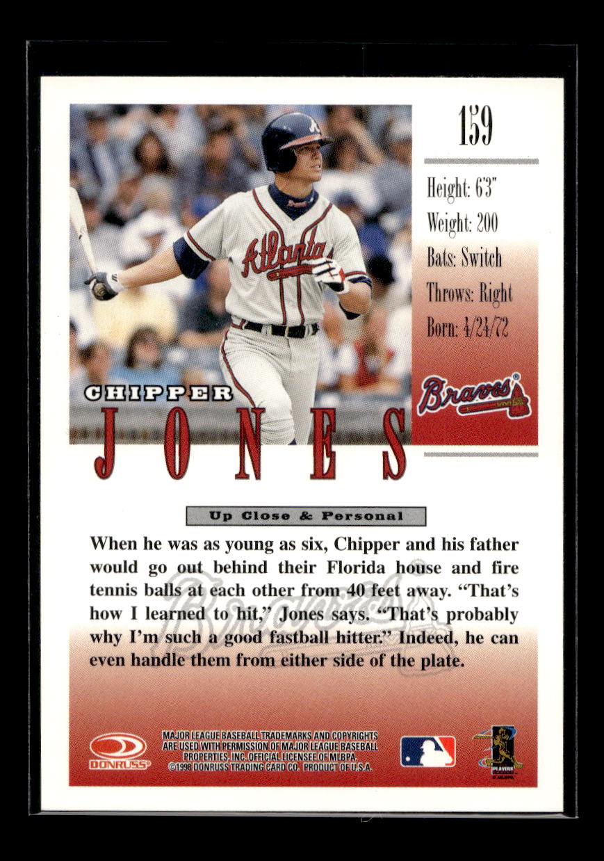 1998 Studio #159 Chipper Jones (Atlanta Braves)