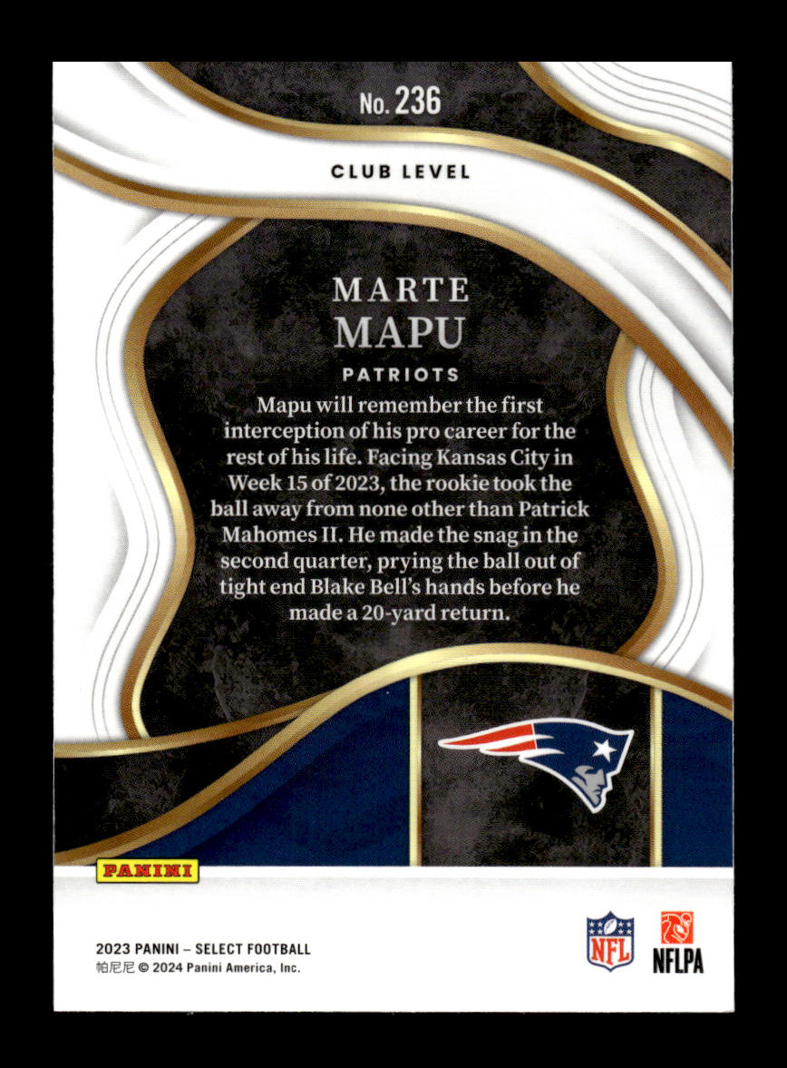2023 Select #236 Marte Mapu Rookie (New England Patriots)