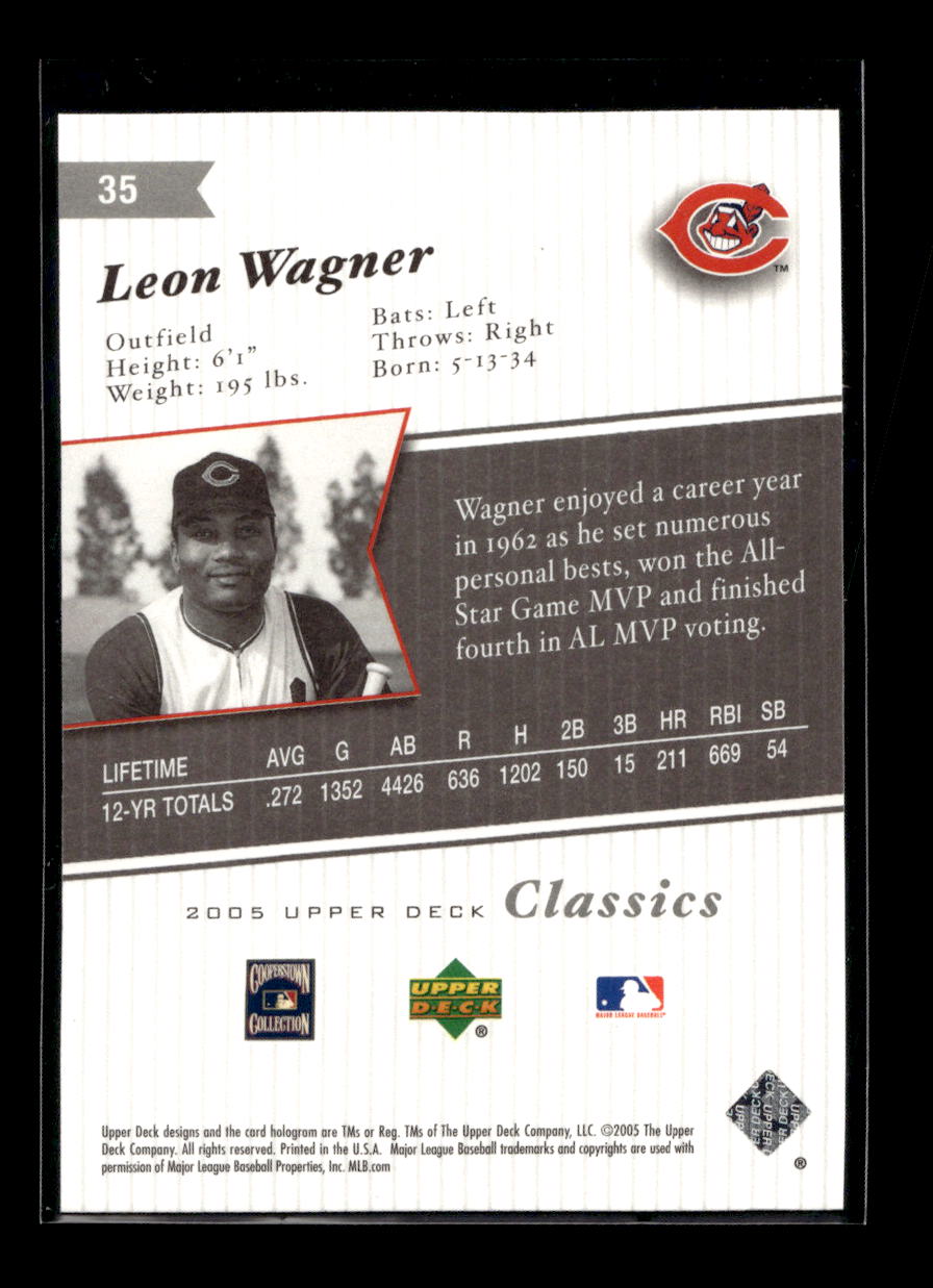 2005 Upper Deck Classics #35 Leon Wagner (Cleveland Indians)