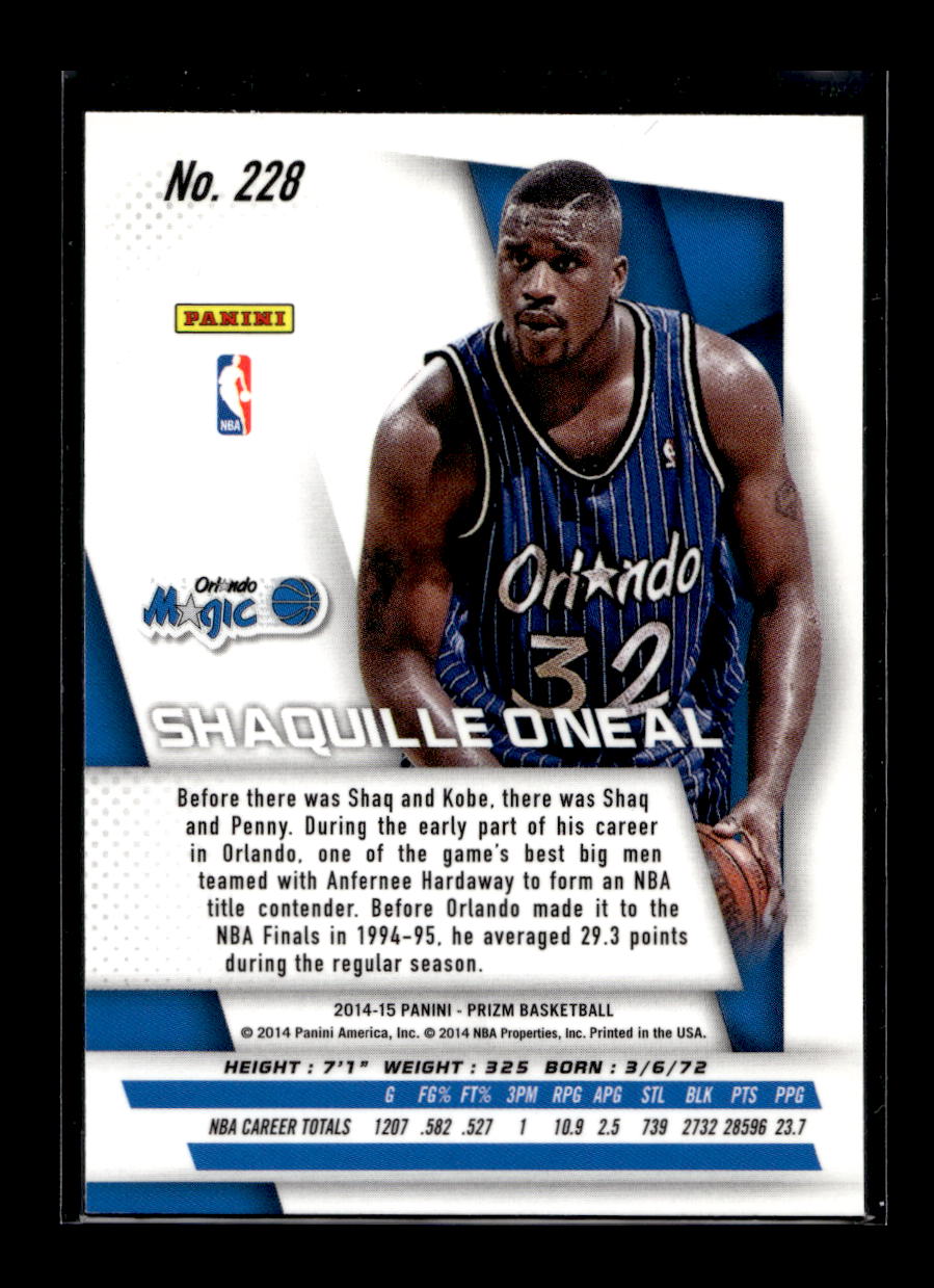 2014-15 Panini Prizm #228 Shaquille O'Neal (Orlando Magic)