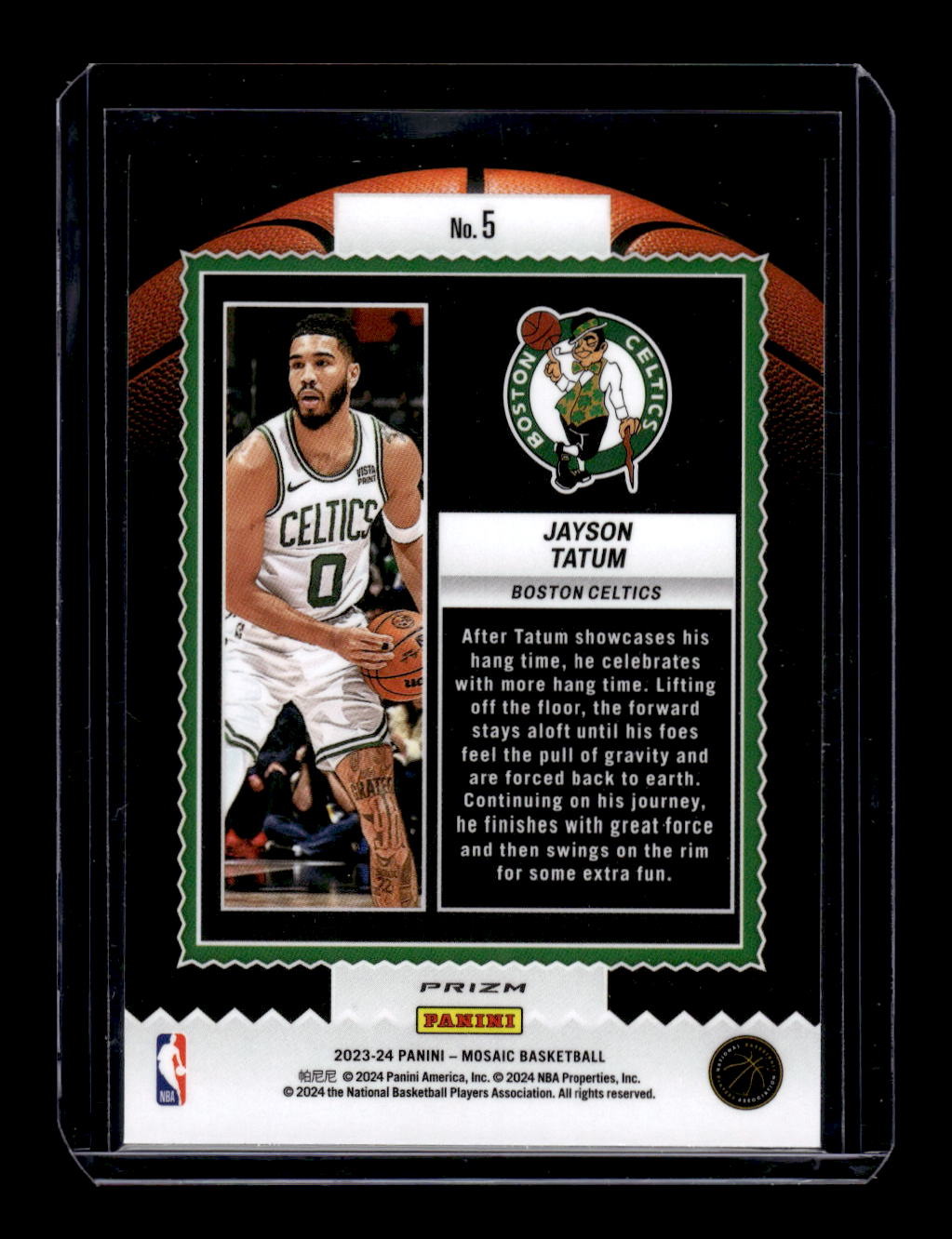 2023-24 Panini Mosaic Jam Masters Green #5 Jayson Tatum (Boston Celtics)