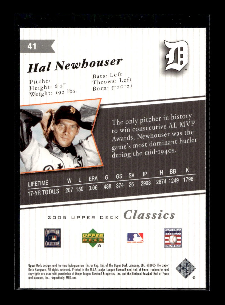 2005 Upper Deck Classics #41 Hal Newhouser (Detroit Tigers)