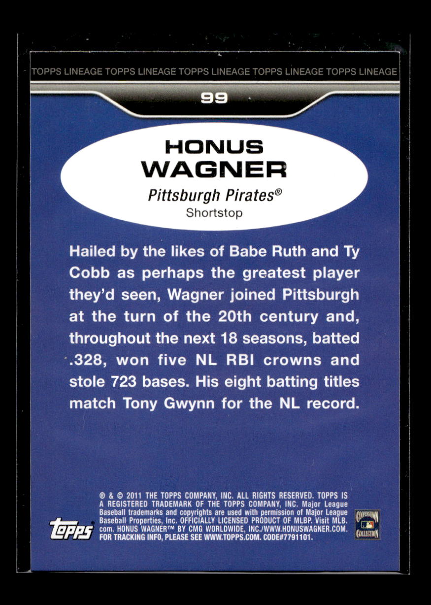 2011 Topps Lineage #99 Honus Wagner (Pittsburgh Pirates)