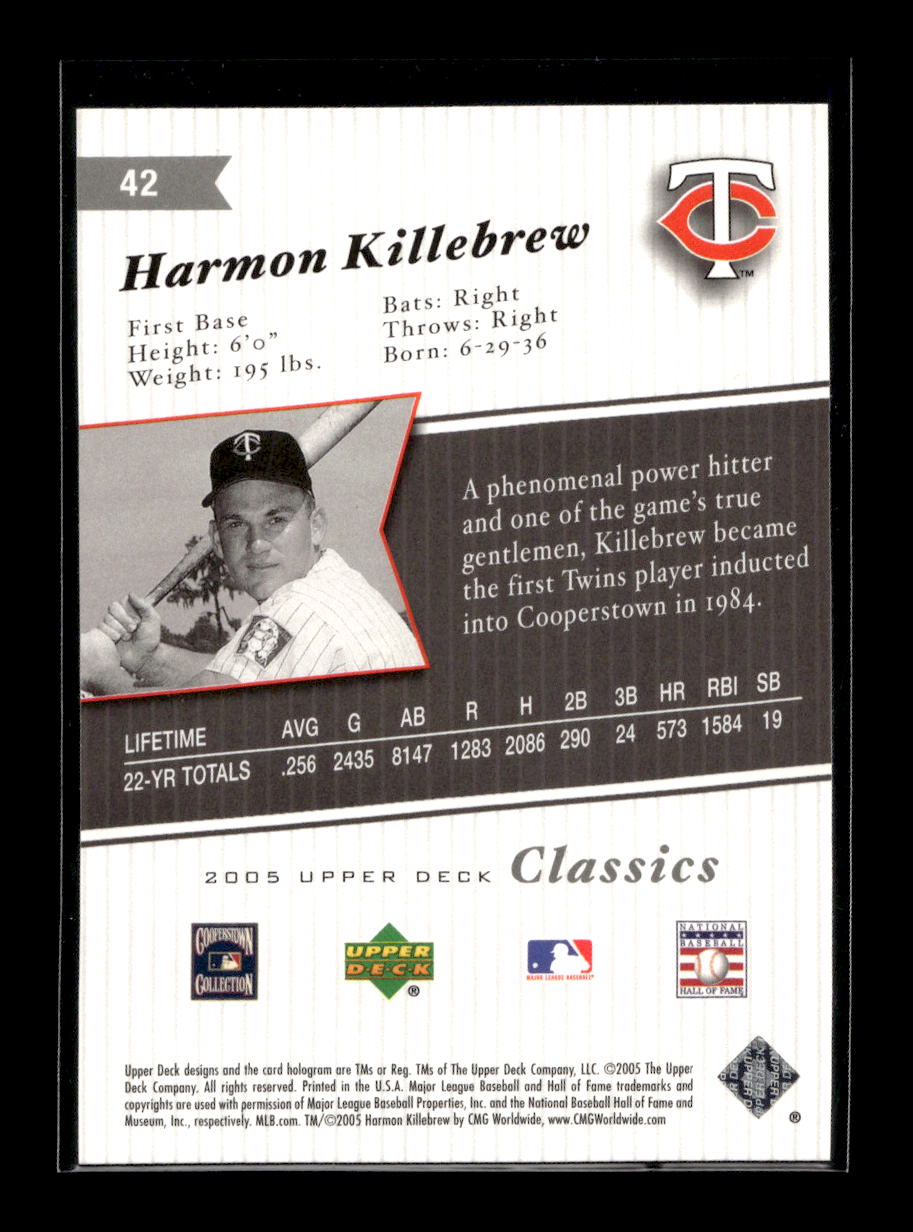 2005 Upper Deck Classics #42 Harmon Killebrew (Minnesota Twins)