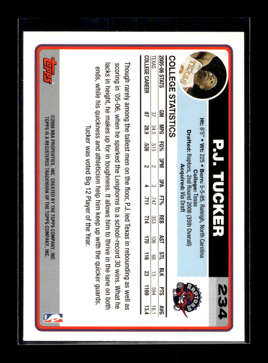 2006-07 Topps #234 P.J. Tucker Rookie (Toronto Raptors)