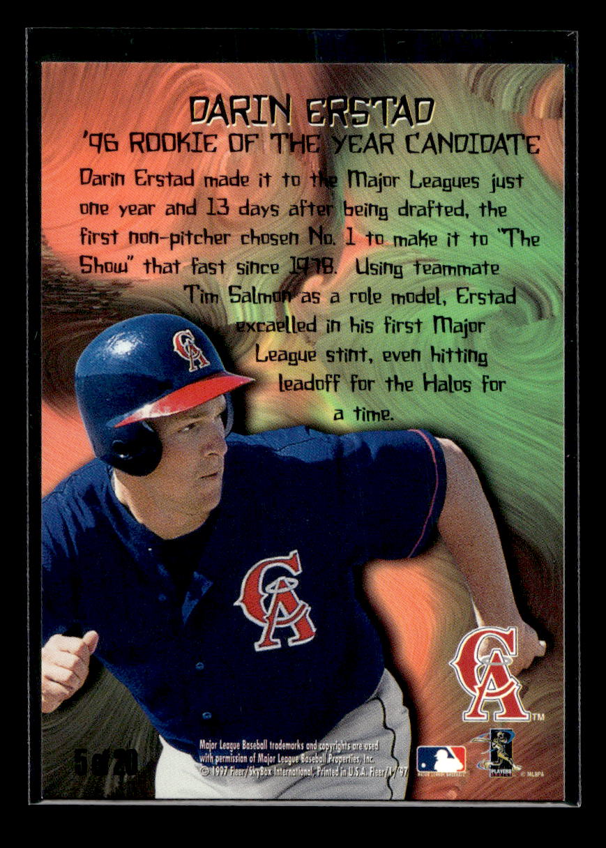 1997 Fleer Rookie Sensations #5 Darin Erstad (Anaheim Angels)